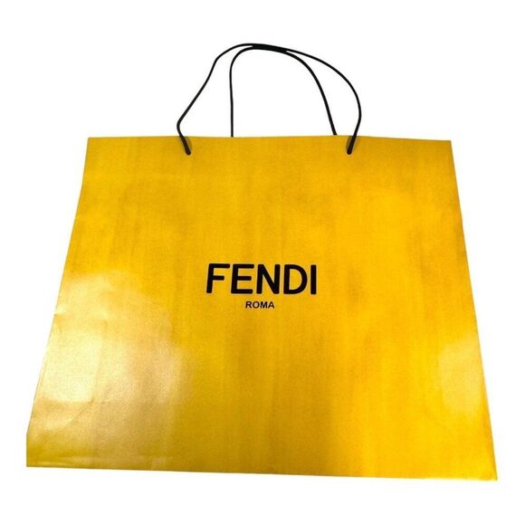 Fendi Roma Designer Paper Shopping Bag Extra Large Purse Shoes Gift Storage 22" - Picture 1 of 5